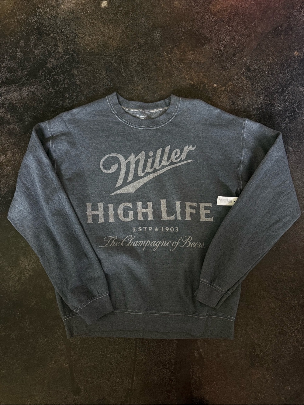 Miller High Life Ladies Crewneck Sweatshirt - Charcoal